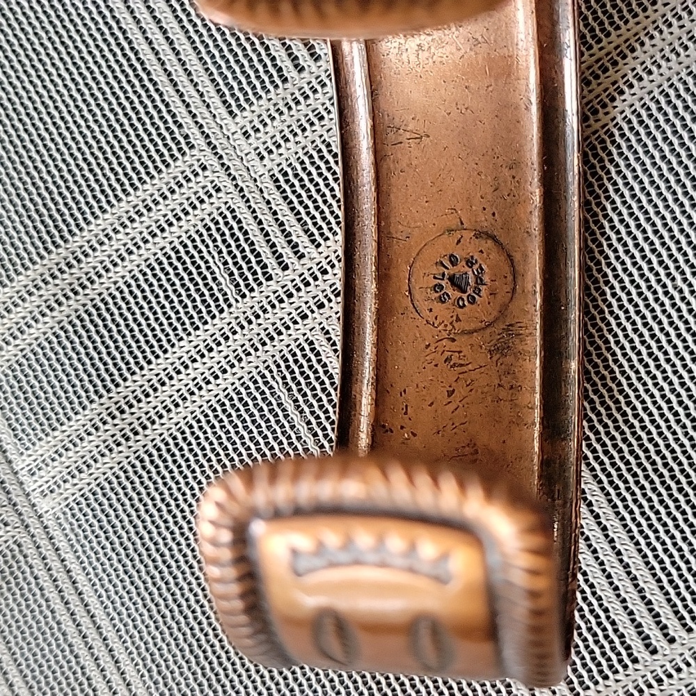 Solid Copper Cuff Bracelet - Aztec Designs - image 5